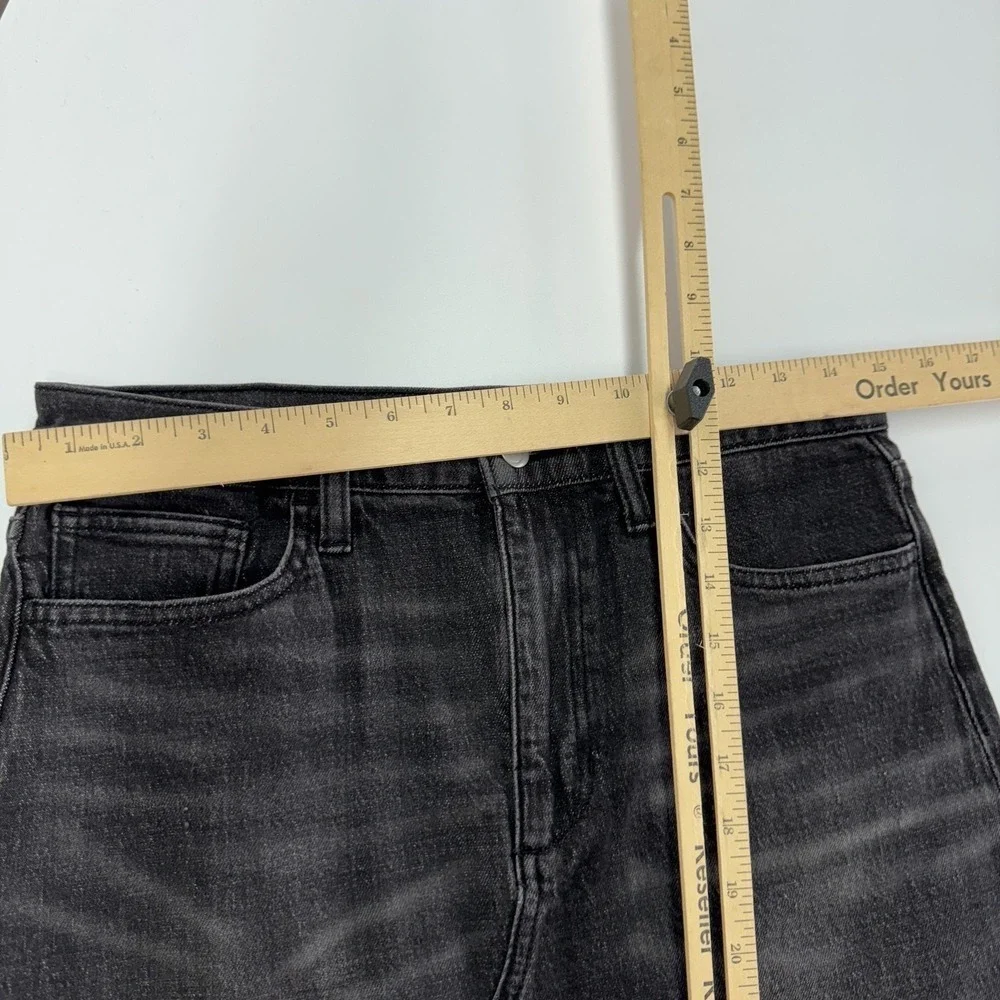 Joes Jeans Skirt Women‎ 28 Black Denim High Rise Nerine Raw Hem Front Slit